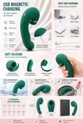 Premium Rechargeable Suction Massager | USB Magnetic Charging | 10 Modes | Waterproof
