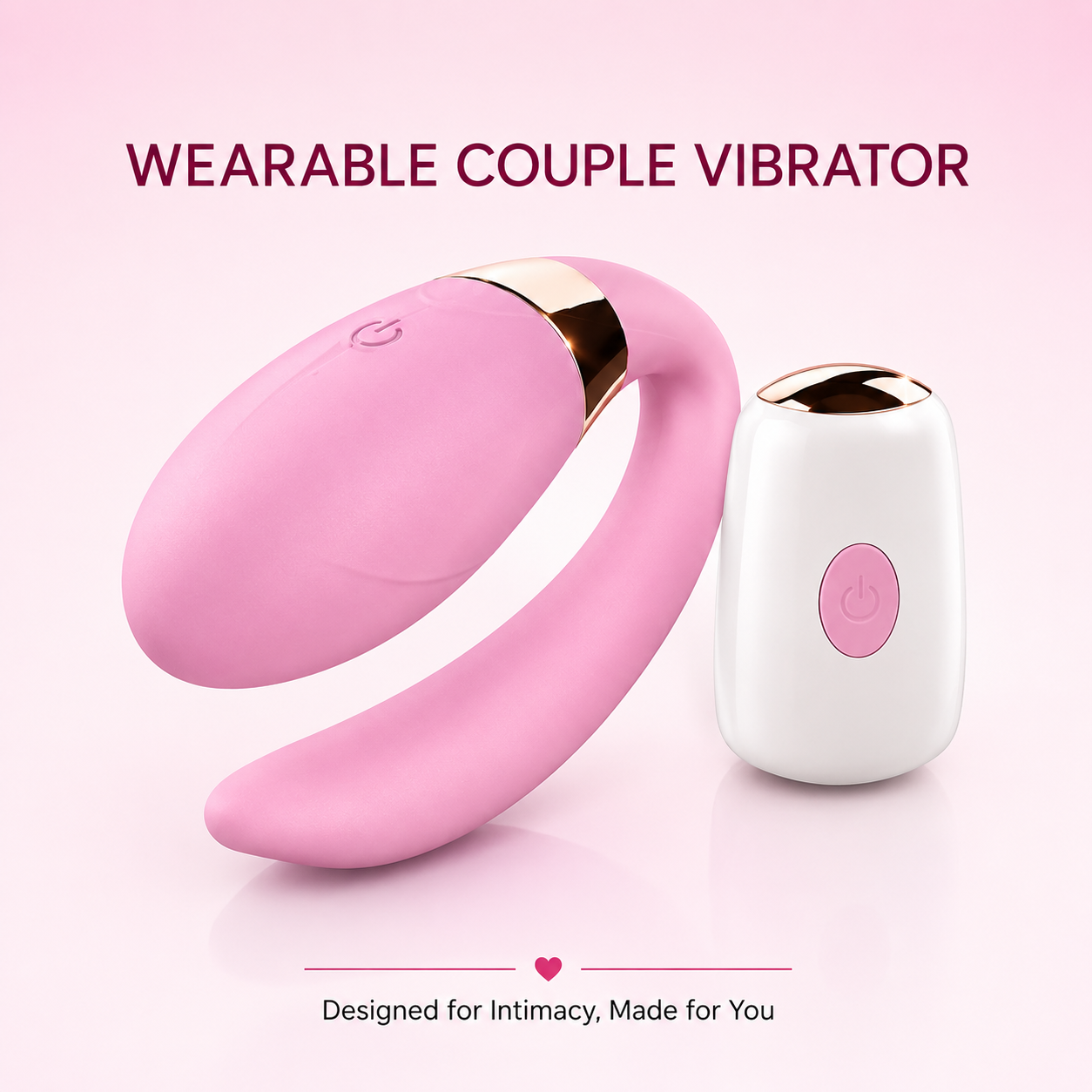 Wearable Couple Vibrator with Wireless Remote | Soft Silicone | Waterproof | 10 Vibration Modes